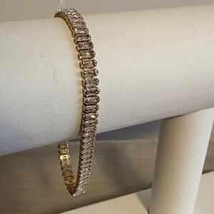 LOFT Gold and Crystal Bracelet 7” New